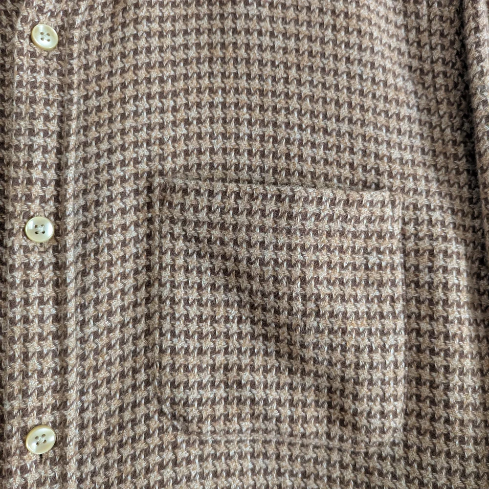 Portuguese Flannel Abstract Houndstooth Flannel Button Up Shirt - Picture 3 of 7